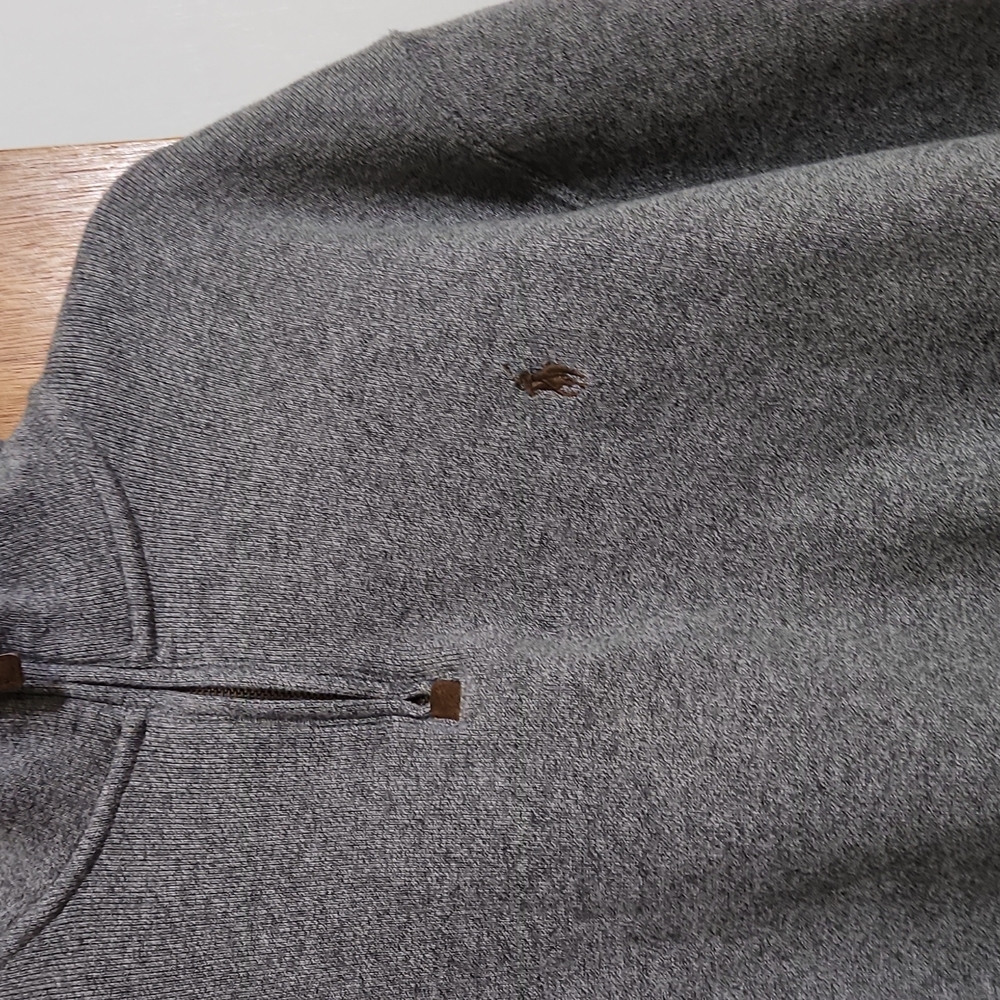 Ralph Lauren Polo Heather gray long sleeve half zip pullover - Picture 4 of 5